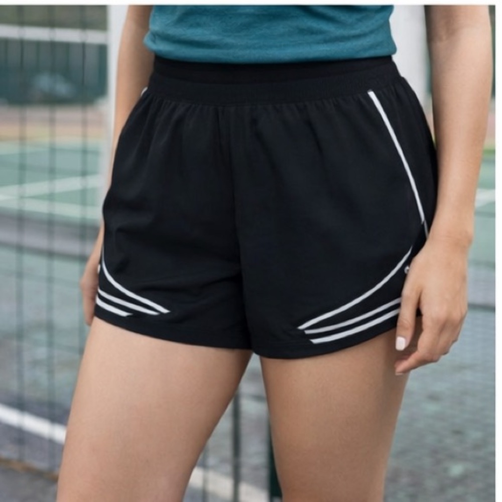 Avia Black Running Shorts Women S 4-6 Moisture Wicking Athletic
